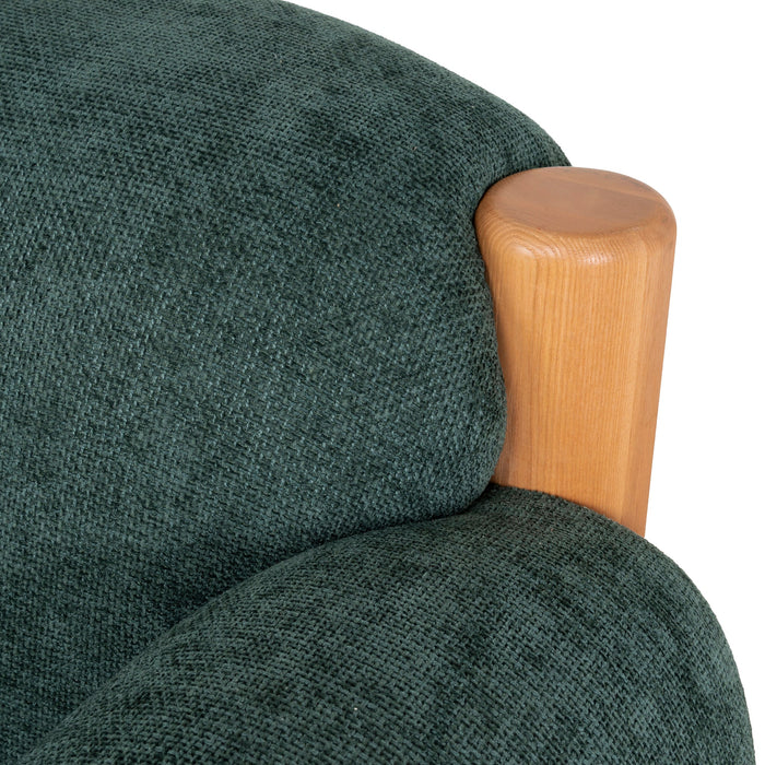 Luca Natural Armchair - Bush Green