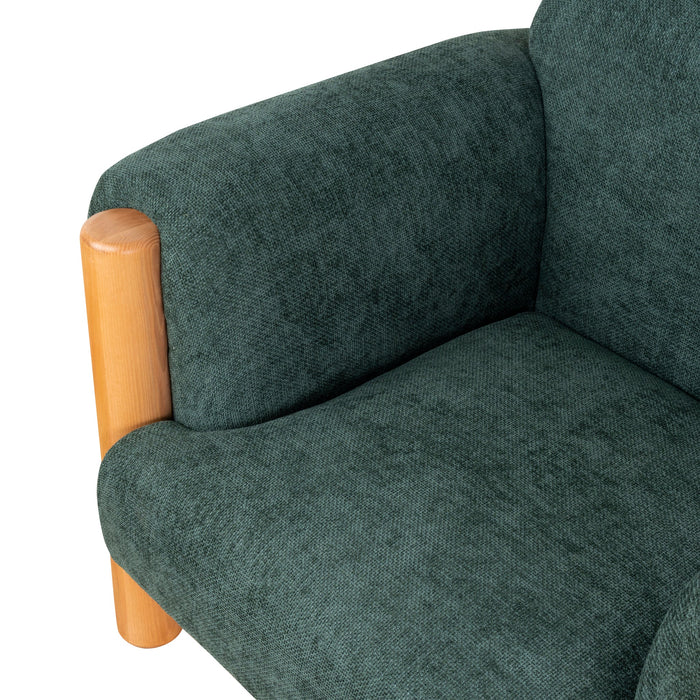 Luca Natural Armchair - Bush Green