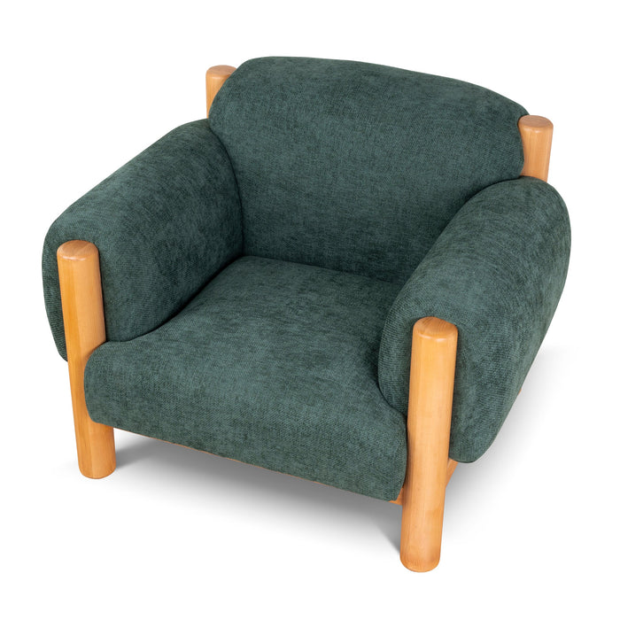 Luca Natural Armchair - Bush Green
