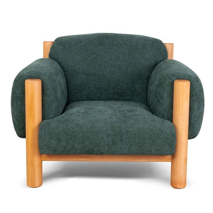 Luca Natural Armchair - Bush Green