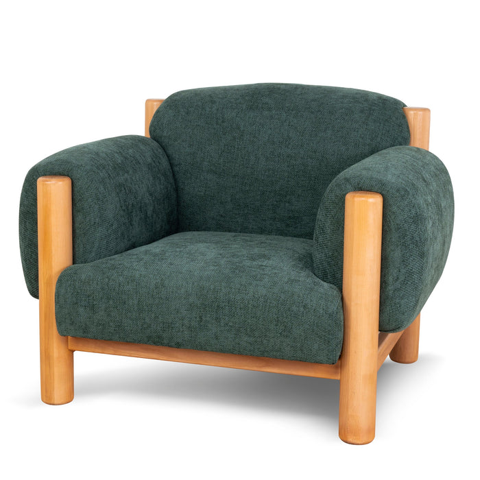 Luca Natural Armchair - Bush Green