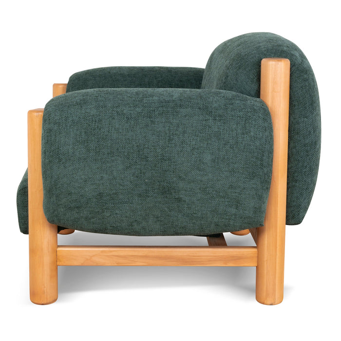 Luca Natural Armchair - Bush Green