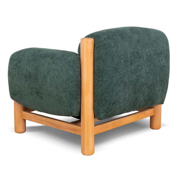 Luca Natural Armchair - Bush Green