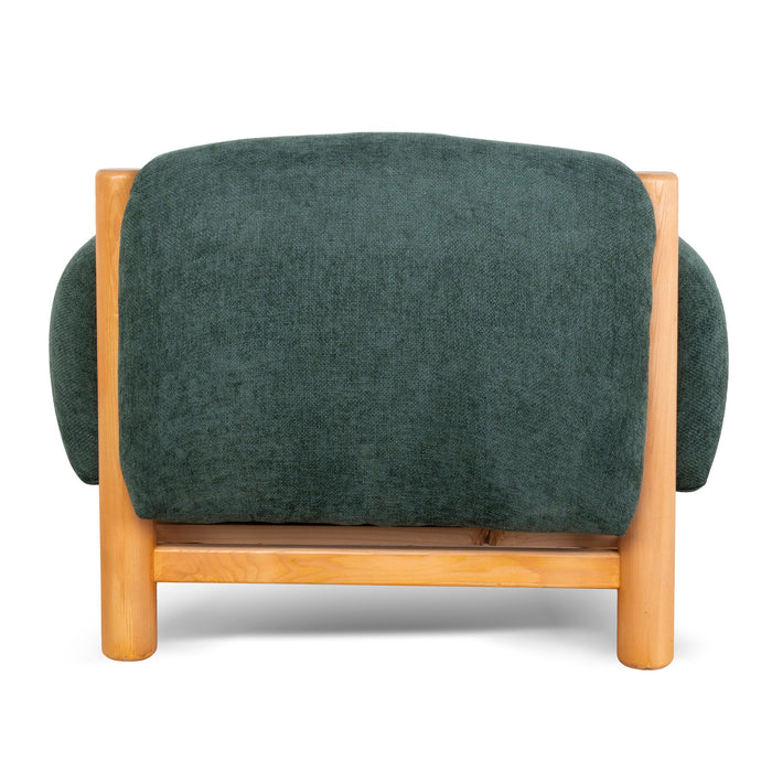 Luca Natural Armchair - Bush Green
