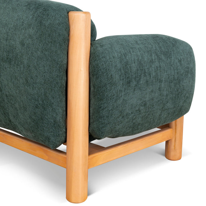 Luca Natural Armchair - Bush Green
