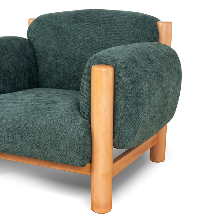 Luca Natural Armchair - Bush Green