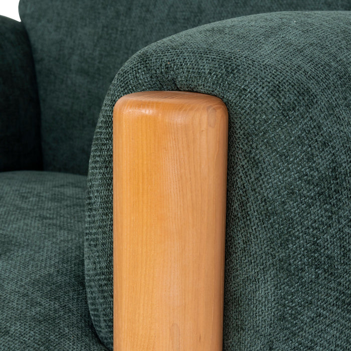Luca Natural Armchair - Bush Green
