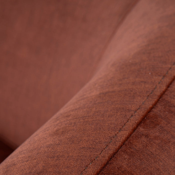 Odin Fabric Swivel Armchair - Soft Rust