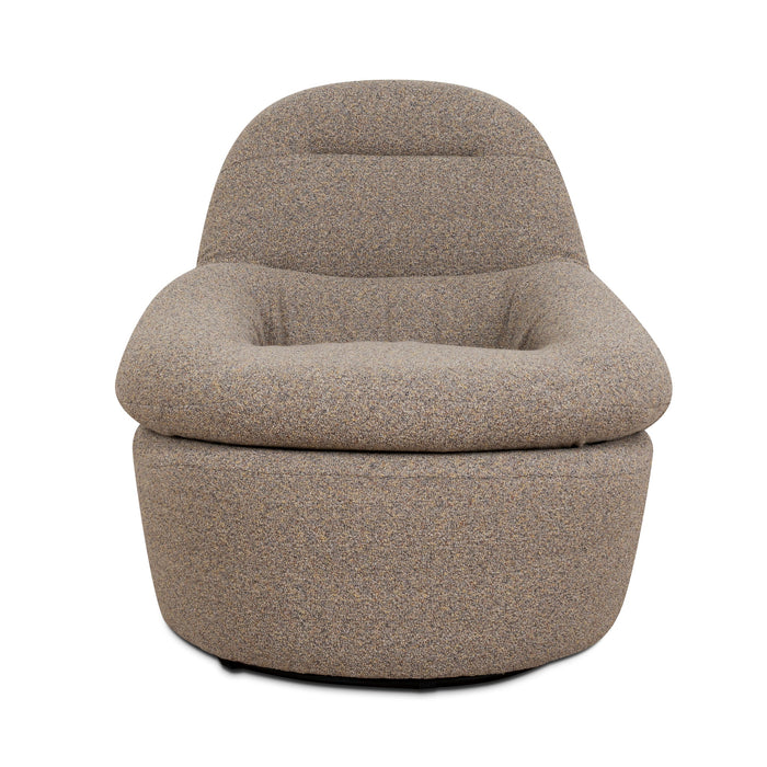 Nalini Swivel Lounge Chair - Granite Boucle