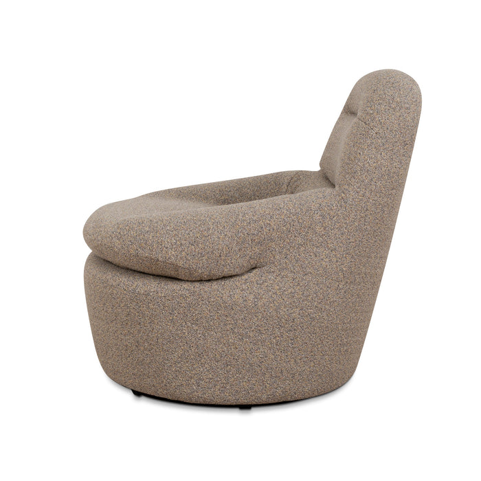 Nalini Swivel Lounge Chair - Granite Boucle