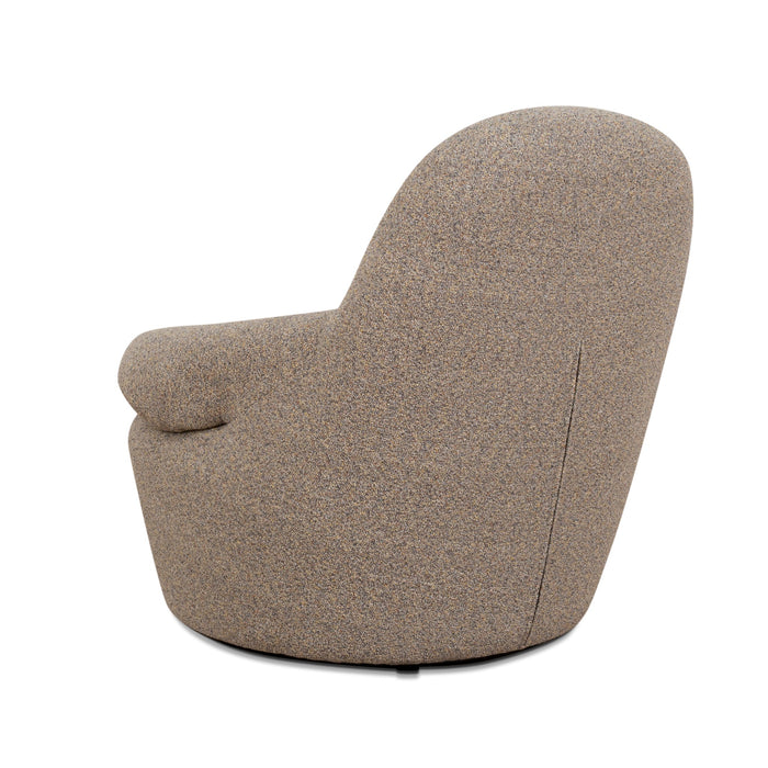 Nalini Swivel Lounge Chair - Granite Boucle