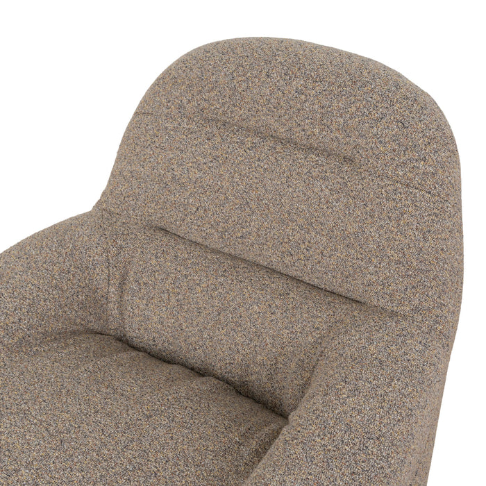Nalini Swivel Lounge Chair - Granite Boucle