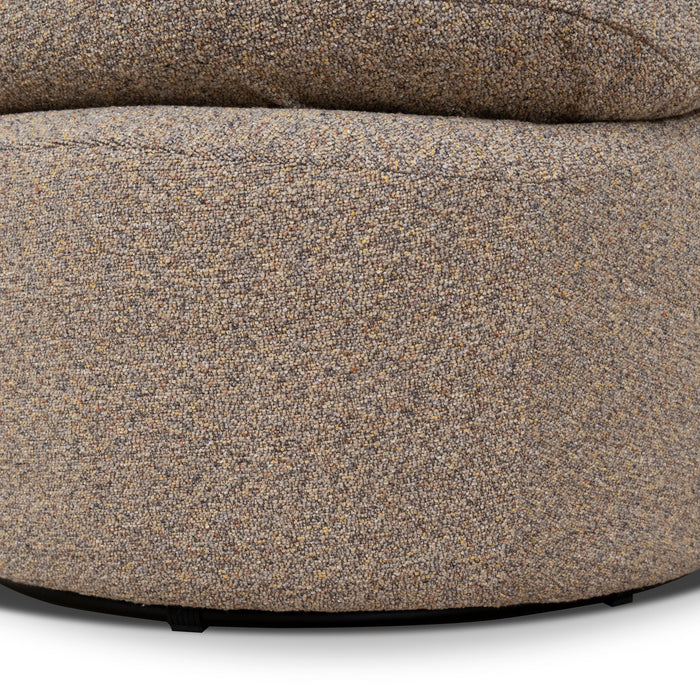 Nalini Swivel Lounge Chair - Granite Boucle