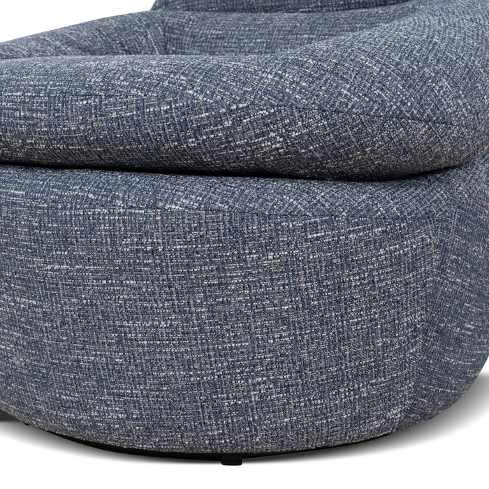 Nalini Swivel Lounge Chair - Prussian Blue