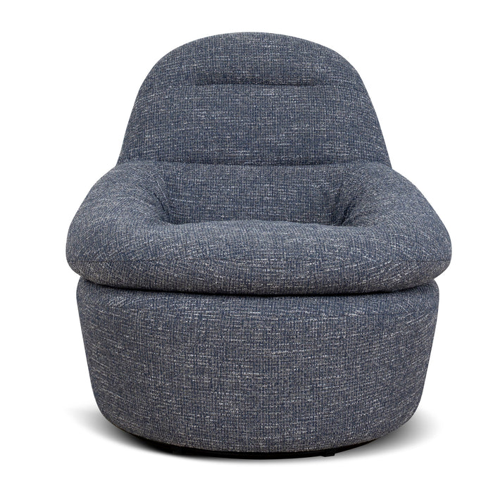 Nalini Swivel Lounge Chair - Prussian Blue