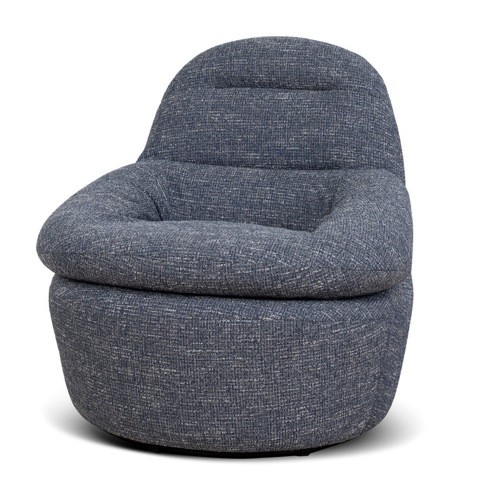 Nalini Swivel Lounge Chair - Prussian Blue