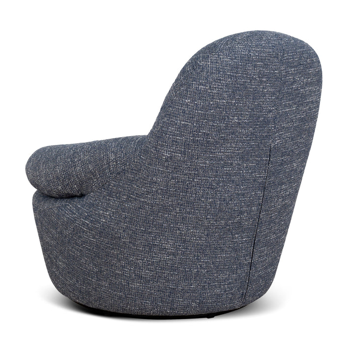 Nalini Swivel Lounge Chair - Prussian Blue