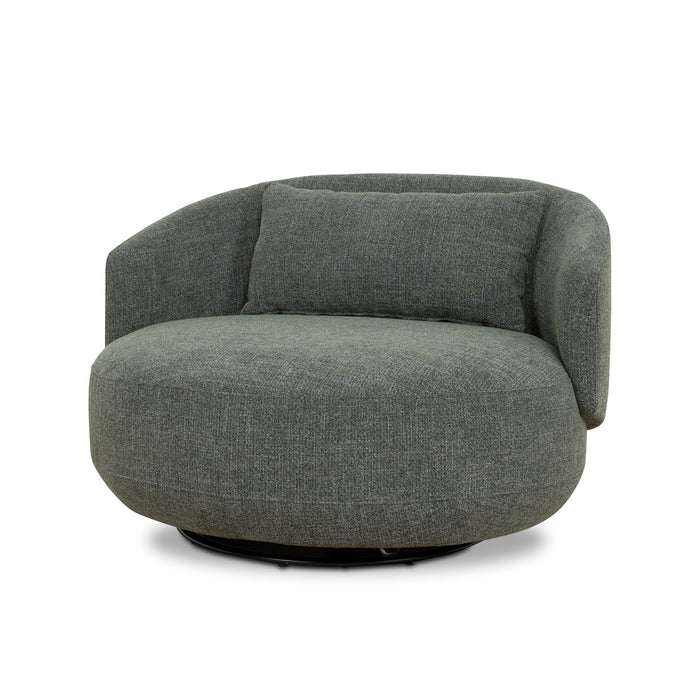 Janis Swivel Armchair - Moss Green