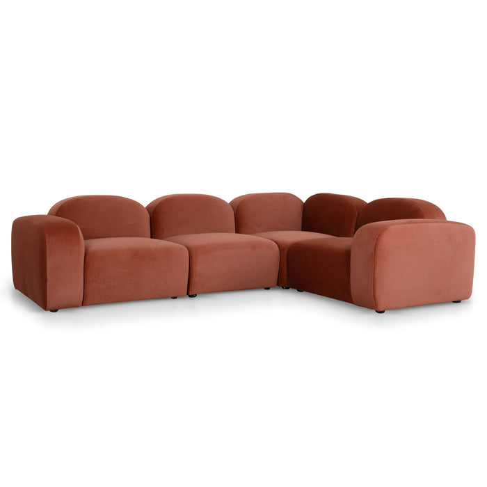 Soma Corner Option for 4 Seater Sofa - Burnt Maroon