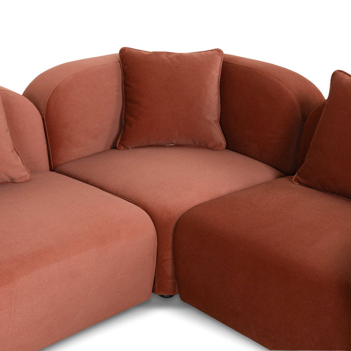 Soma Corner Option for 4 Seater Sofa - Burnt Maroon