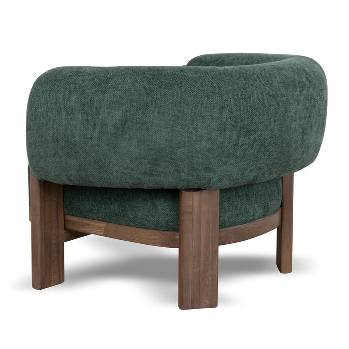 Montara Walnut Armchair - Bush Green
