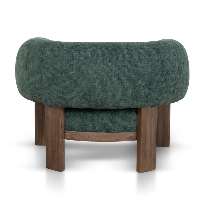 Montara Walnut Armchair - Bush Green