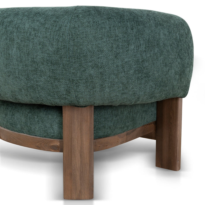 Montara Walnut Armchair - Bush Green