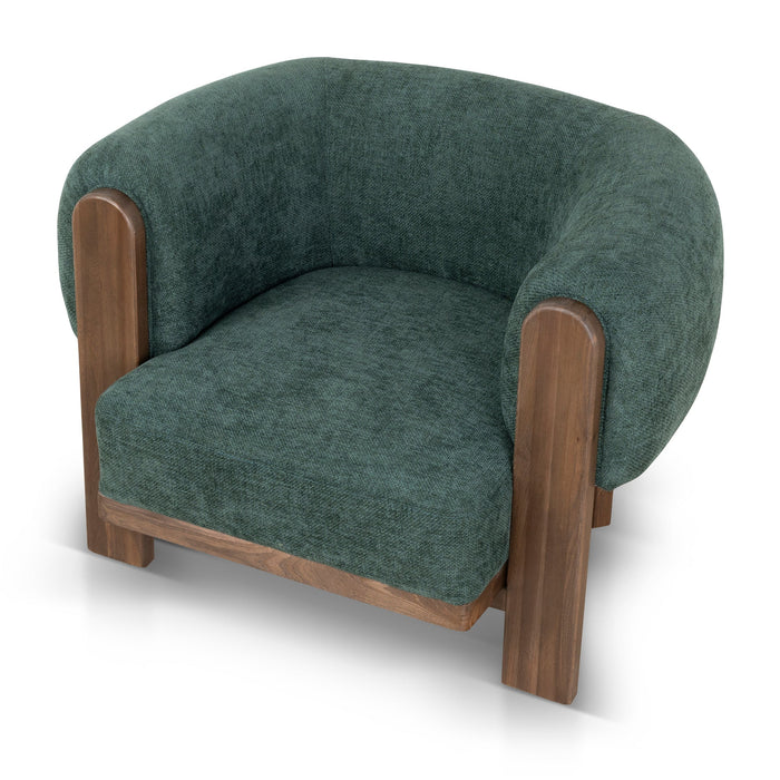 Montara Walnut Armchair - Bush Green