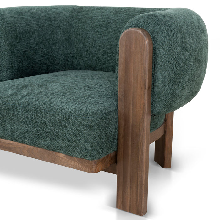 Montara Walnut Armchair - Bush Green