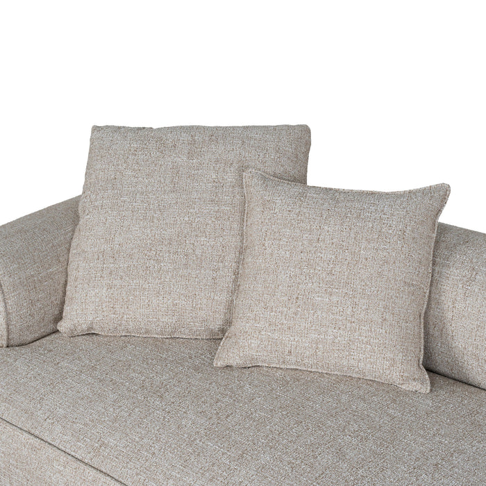 Carina Right Chaise Sofa - Pale Beige