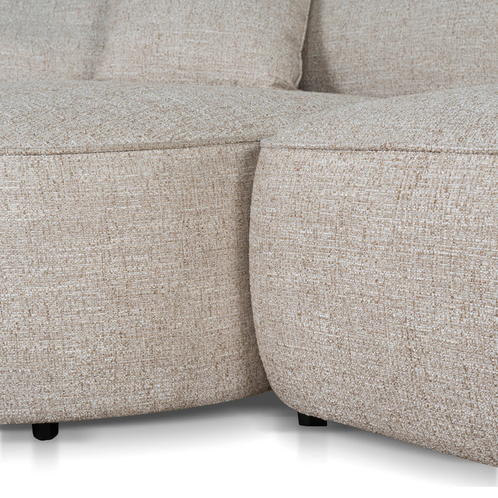 Carina Left Chaise Sofa - Pale Beige