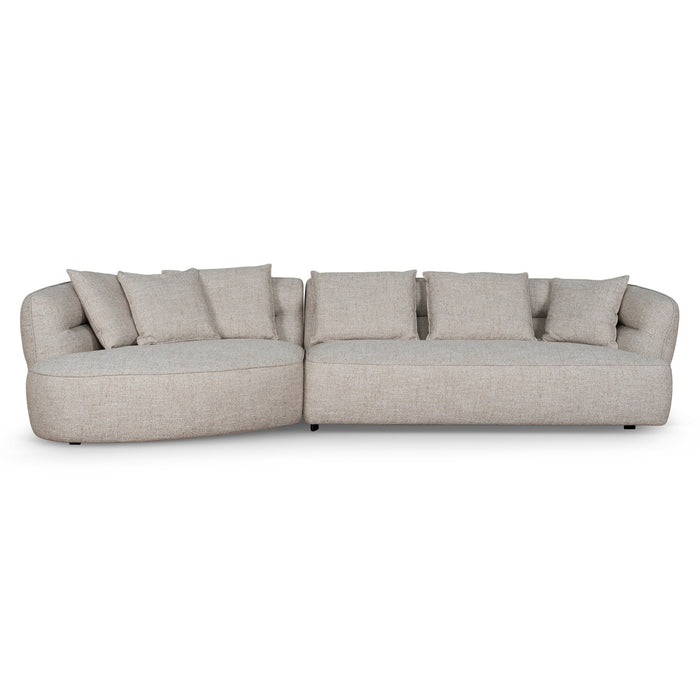 Rowe Left Chaise Sofa - Pale Beige
