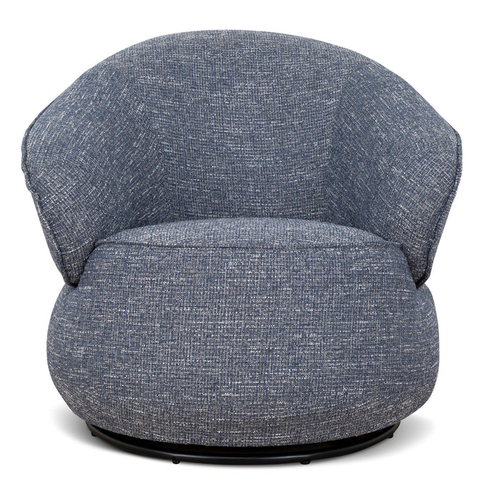 Velora Swivel Armchair - Prussian Blue