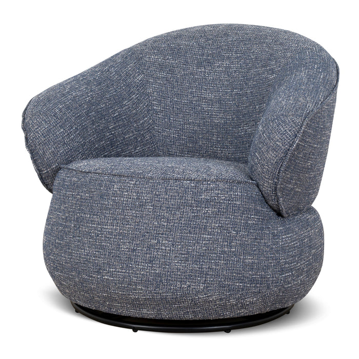 Velora Swivel Armchair - Prussian Blue