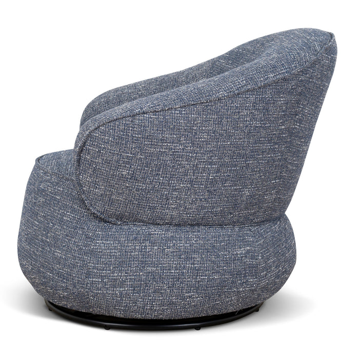 Velora Swivel Armchair - Prussian Blue