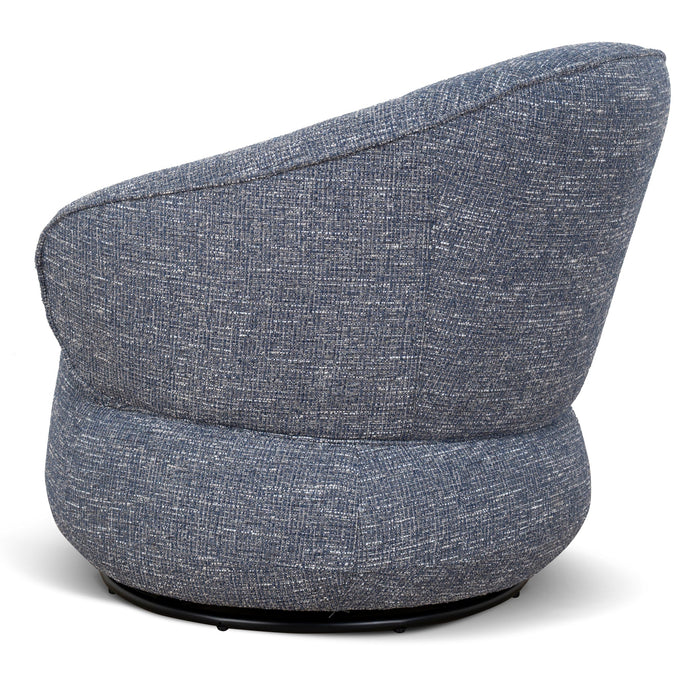 Velora Swivel Armchair - Prussian Blue