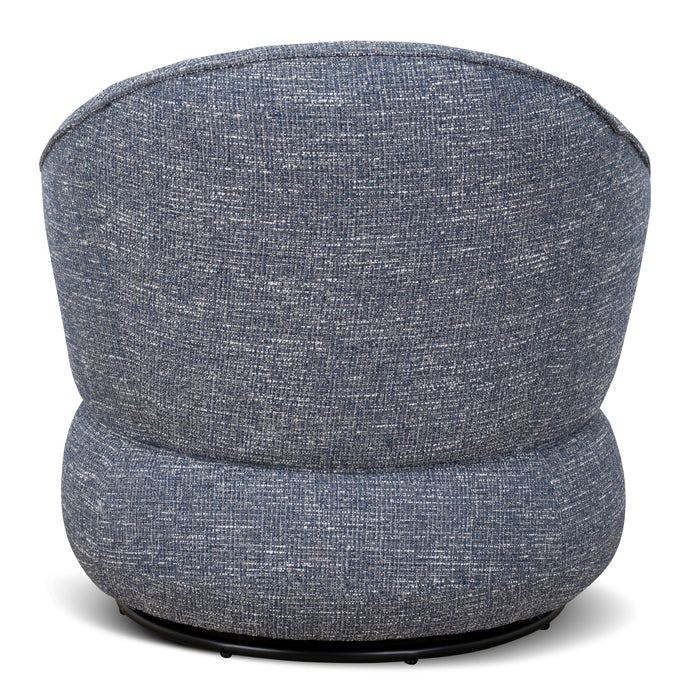Velora Swivel Armchair - Prussian Blue