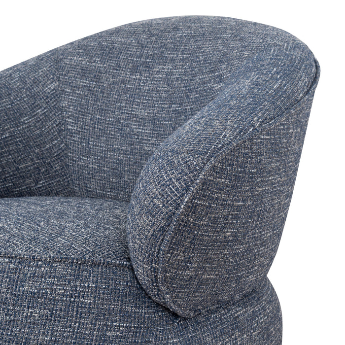 Velora Swivel Armchair - Prussian Blue
