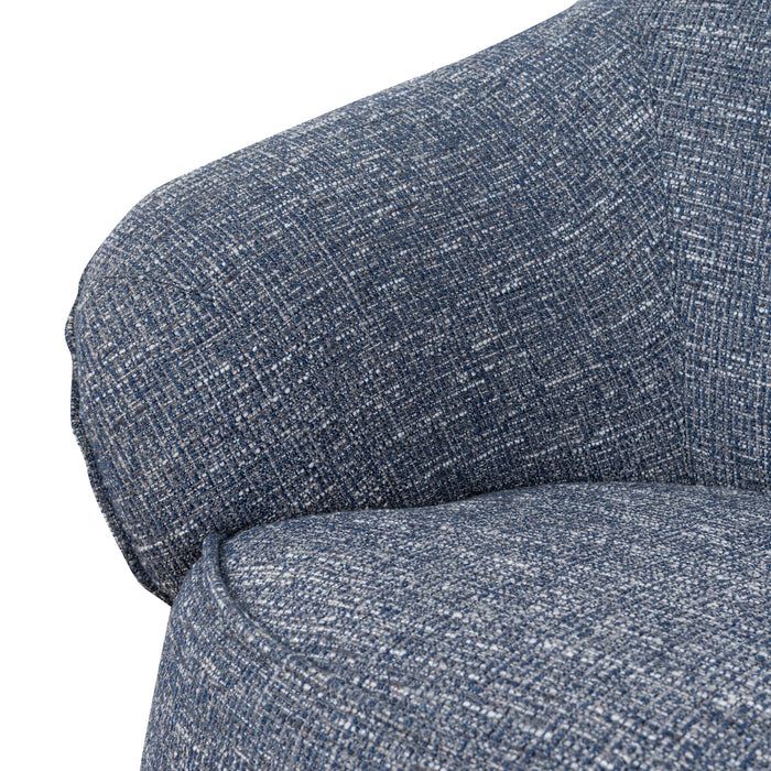 Velora Swivel Armchair - Prussian Blue