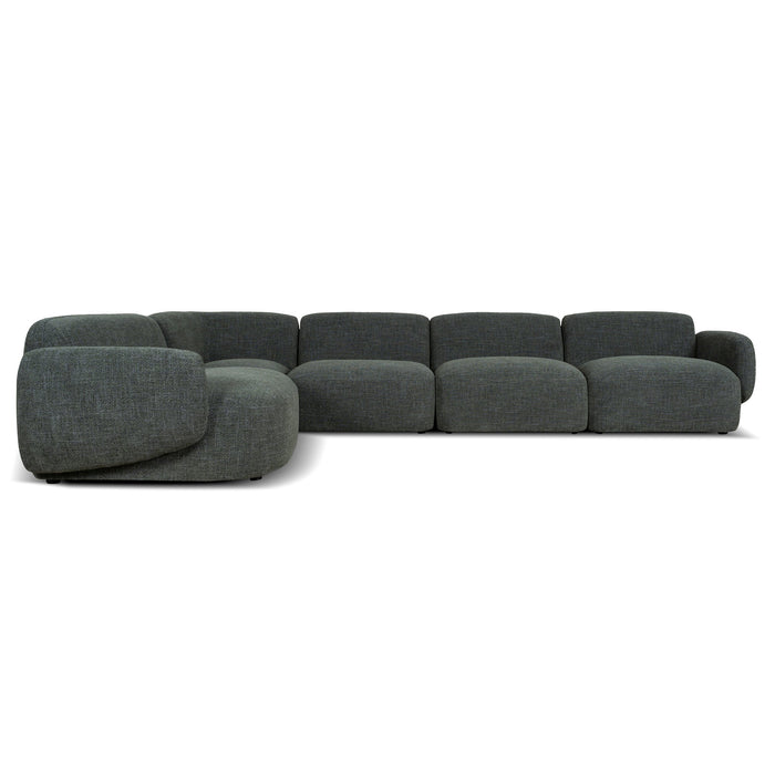 Gosling Left Chaise Modular Sofa - Moss Green