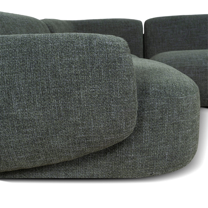 Gosling Left Chaise Modular Sofa - Moss Green
