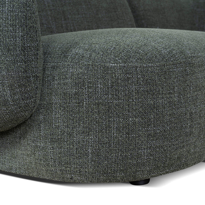 Gosling Left Chaise Modular Sofa - Moss Green