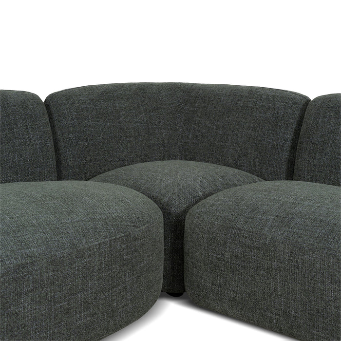 Gosling Left Chaise Modular Sofa - Moss Green