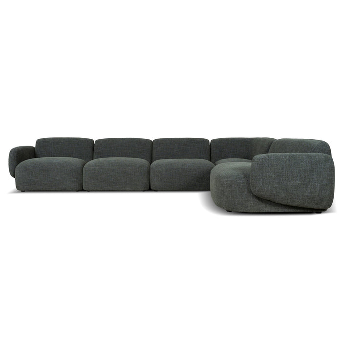 Gosling Right Chaise Modular Sofa - Moss Green