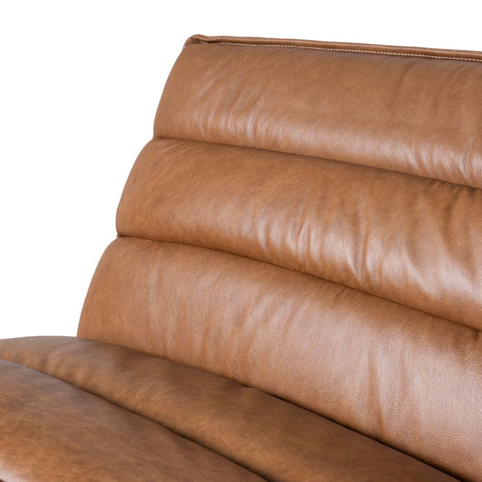 Monaco Modular Leather Corner Sofa - Amber Brown