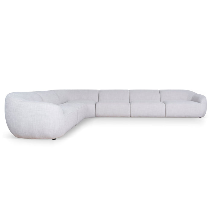 Howse Extended Corner Fabric Sofa - Taupe Beige