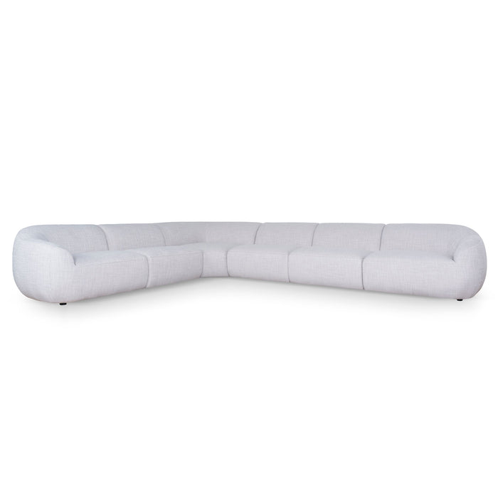 Howse Extended Corner Fabric Sofa - Taupe Beige
