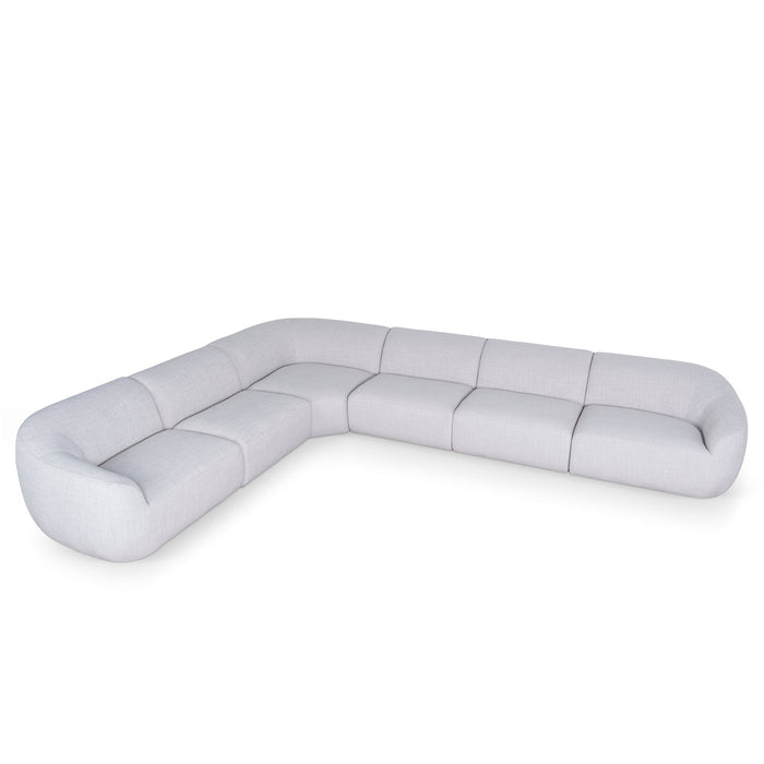 Howse Extended Corner Fabric Sofa - Taupe Beige