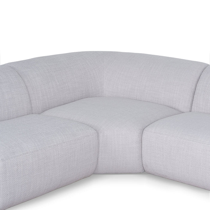 Howse Extended Corner Fabric Sofa - Taupe Beige