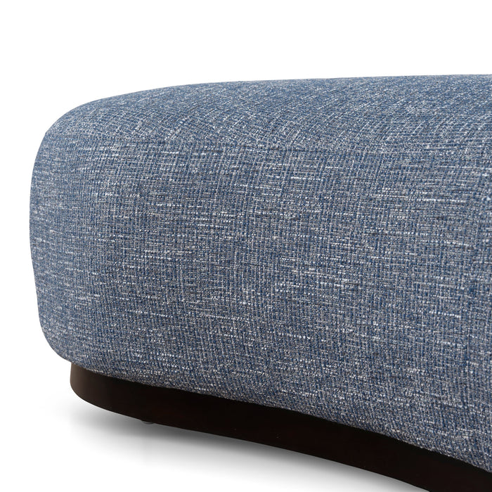 Aldona 1.8m Long Ottoman - Prussian Blue